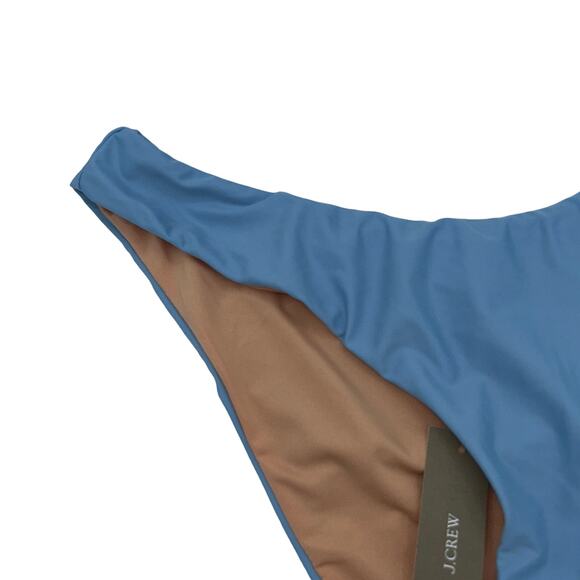 New NWT J. Crew Blue Cheeky High Cut Curved Waist Bikini Suit Swim Bottom Medium - Picture 4 of 9